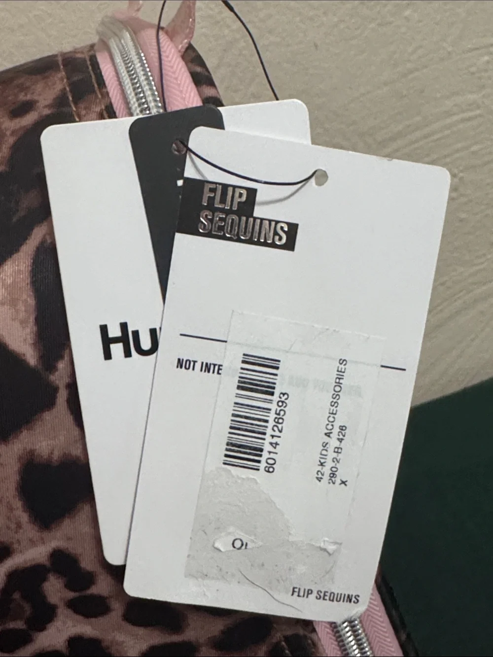 Hurley Pink Sequin Leopard Lunch Bag